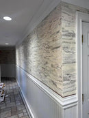 Gray Chateau - Self-Adhesive 3D Peel & Stick Real Stacked Stone Tiles [Pack of 10] by Stone World LLC