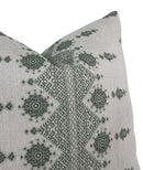 Carmania Pillow Cover in Green, Indoor Outdoor Pillows, Peter Dunham Textiles