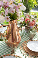 Moss Ruffled Gingham Tablecloth by Galley & Fen