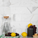 White 4x12 Honed Marble Subway Tile (15 pack, 5 sq ft/case) - Sample