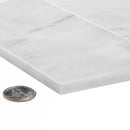 White 4x12 Subway Polished Marble Tile (15 pack, 5 sq ft/case) - Sample