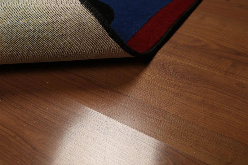 5' x 7' Contemporary Fun Smiles Emojis Area rug Full Pile AOR7432 - 5x7 Blue