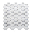 5-Pack White, Blue 11-in x 11-in Polished Natural Stone Floor and Wall Tile - Sample