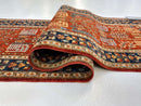 Espalier (2'08"x13' Runner) rust/navy