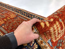 Espalier (2'08"x13' Runner) rust/navy