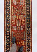 Espalier (2'08"x13' Runner) rust/navy