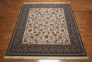 8x10 Cream, Rust Ashton European made dense 300 KPSI 100% Wool Persian Oriental Area Rug