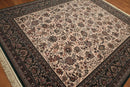8x10 Cream, Rust Ashton European made dense 300 KPSI 100% Wool Persian Oriental Area Rug
