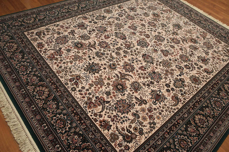8x10 Cream, Rust Ashton European made dense 300 KPSI 100% Wool Persian Oriental Area Rug
