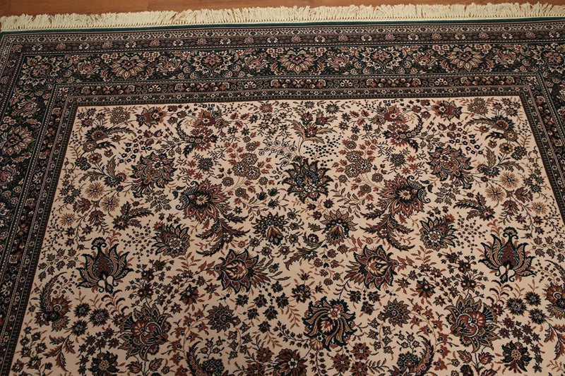 8x10 Cream, Rust Ashton European made dense 300 KPSI 100% Wool Persian Oriental Area Rug