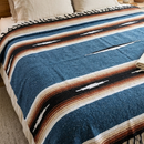 Harvest Moon Diamond Baja Blanket - Blue by West Path
