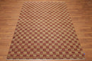 6x9 Rust Hand Knotted Samad Geometric 100% Wool Oriental Area Rug