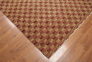 6x9 Rust Hand Knotted Samad Geometric 100% Wool Oriental Area Rug