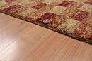 6x9 Rust Hand Knotted Samad Geometric 100% Wool Oriental Area Rug