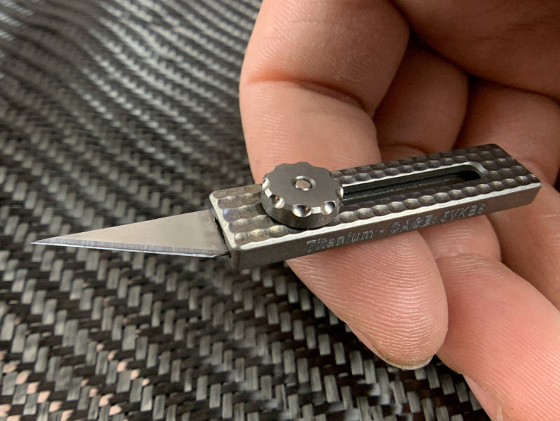 Slide Lock Titanium Craft Knife + Spare Blades + Blade Cap Rev ( 2.0 )