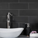 Eastern Black 4x12 Honed Subway Marble Tile (15 pack, 5 sq ft/case)