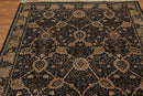 5x8 Black Machine Made Louis De Poortere Ornate Wool Oriental Area Rug