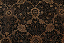 5x8 Black Machine Made Louis De Poortere Ornate Wool Oriental Area Rug