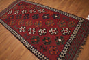 4'9" x 10'6" Handmade Southwestern Persian Kilim 100% Wool Area Rug Runner