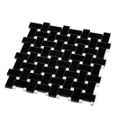 5-Pack Black 12-in x 12-in Polished Natural Stone Basketweave Patterned Floor and Wall Tile