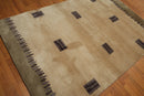 5' x 7' Handmade Traditional Oriental 100% Wool Area rug Beige
