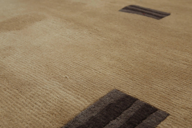 5' x 7' Handmade Traditional Oriental 100% Wool Area rug Beige