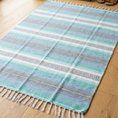 Mint Blue Ocean Mexican Falsa Yoga Blanket by West Path