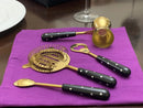 Vibhsa Bar Tools Accessories & Bar tending Kit set of 4 for Home Bar (Golden Black)