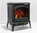 Amantii E50-NA Lynwood Series - 50 cm Freestand Electric Stove Featuring a Cast Iron Frame and a 10 Piece Birch Log Set