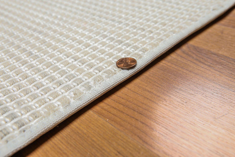 5' x 8' Handmade Textured Geometric 100% Wool Flat Pile Area Rug 5x8 Beige