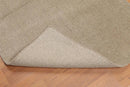 3' x 5' Dirty Beige Hand Knotted Solid 100% Wool Pile area rug Beige