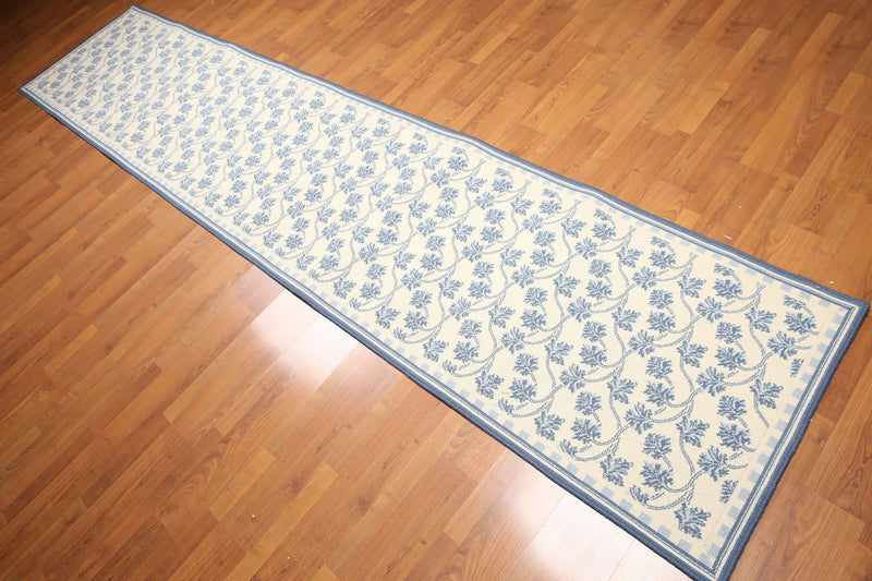 3x10 Ivory Runner Nourison New Zealand Wool French Design Oriental Area Rug