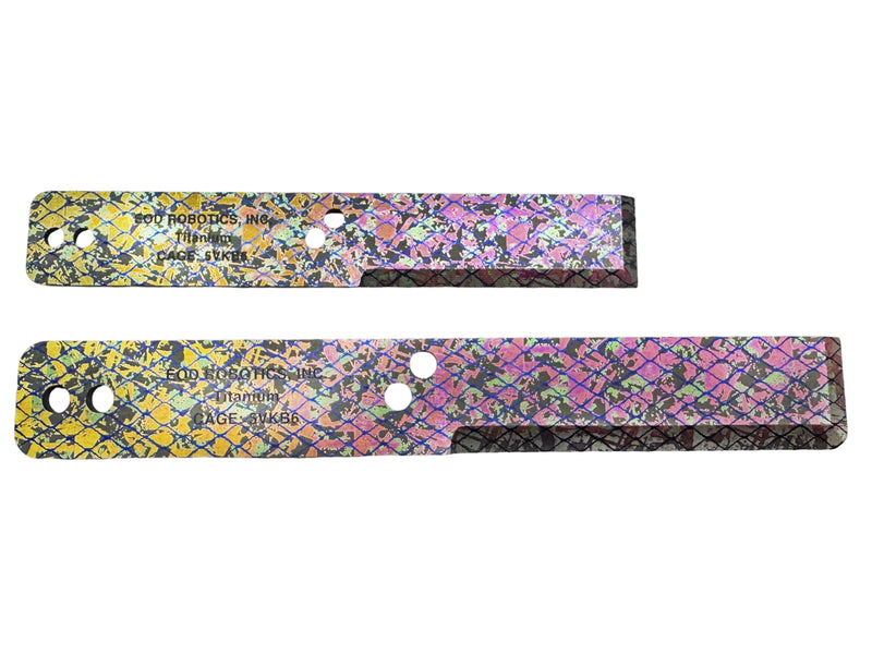 Aurora Pattern - Tumbled Titanium EOD Robotics Breacher Bar ( 2 Sizes )