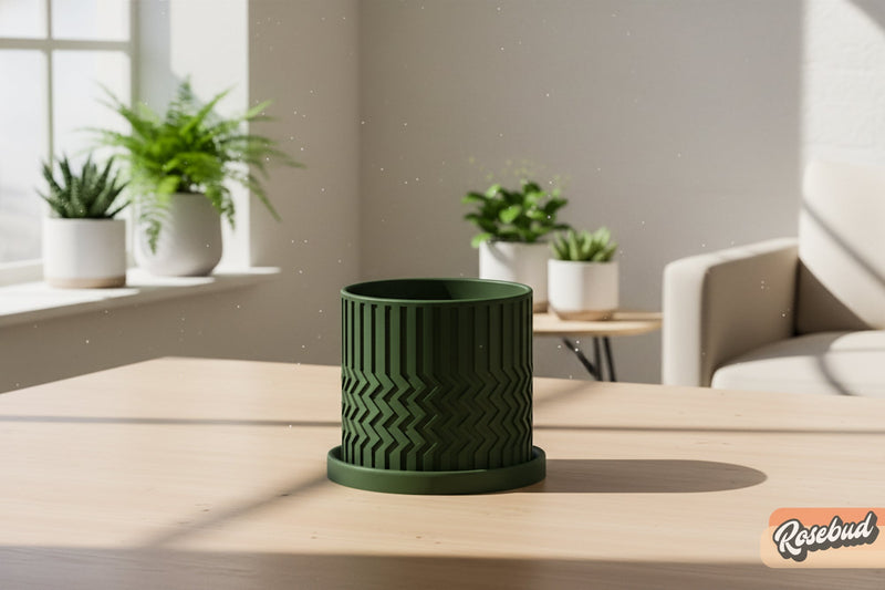 Minimalist Zig-Zag Planter