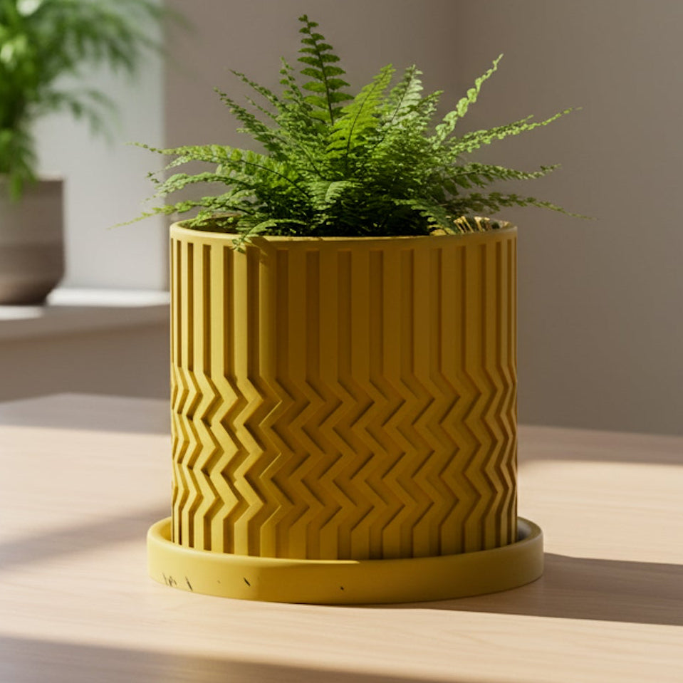 Minimalist Zig-Zag Planter