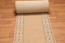 2'3" x 37' Palace Size Runner Border design Oriental Area Rug Tan