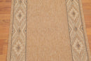 2'3" x 37' Palace Size Runner Border design Oriental Area Rug Tan