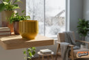Modern Indoor Planter with Drainage – 3D Printed Fluted Plant Pot, Vertical Ribbed Design, Minimalist Decor Accent, Mid-Bubble