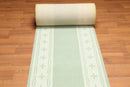 2'4" x 28' Palace Size Runner 100% New Zealand Wool Area Rug Green