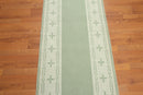 2'4" x 28' Palace Size Runner 100% New Zealand Wool Area Rug Green