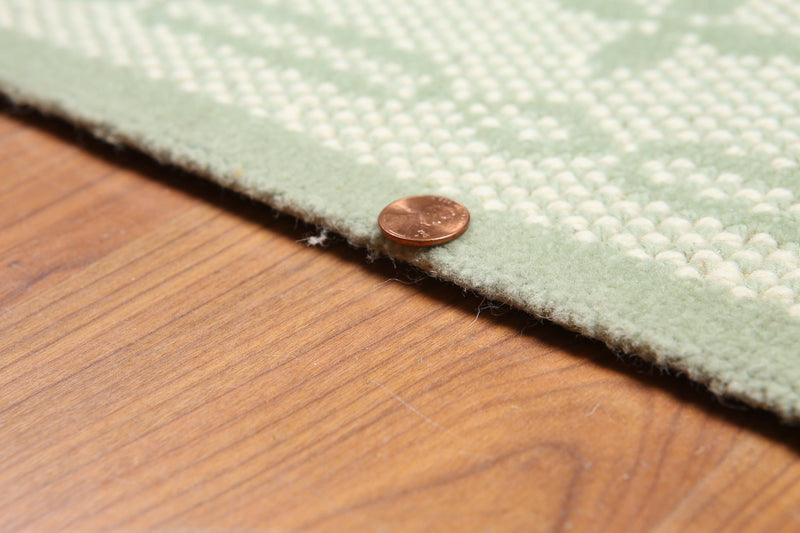 2'4" x 28' Palace Size Runner 100% New Zealand Wool Area Rug Green