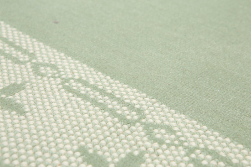 2'4" x 28' Palace Size Runner 100% New Zealand Wool Area Rug Green