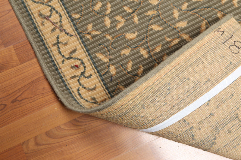 2'6" x 18' Palace Size Runner 100% New Zealand Wool Area Rug Olive