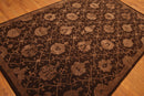5'6" x 8'6" Handmade Wool & silk Oriental Area Rug Traditional Brown