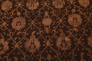 5'6" x 8'6" Handmade Wool & silk Oriental Area Rug Traditional Brown