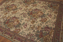 8x11 Tan Limonta Cotton & Chenille Needlepoint Italian Area Rug