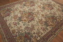 8x11 Tan Limonta Cotton & Chenille Needlepoint Italian Area Rug