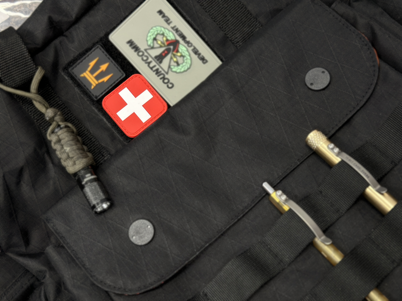 Intense Red "First Aid" 1.5'X1.5" PVC Patch ( 2 Pack )