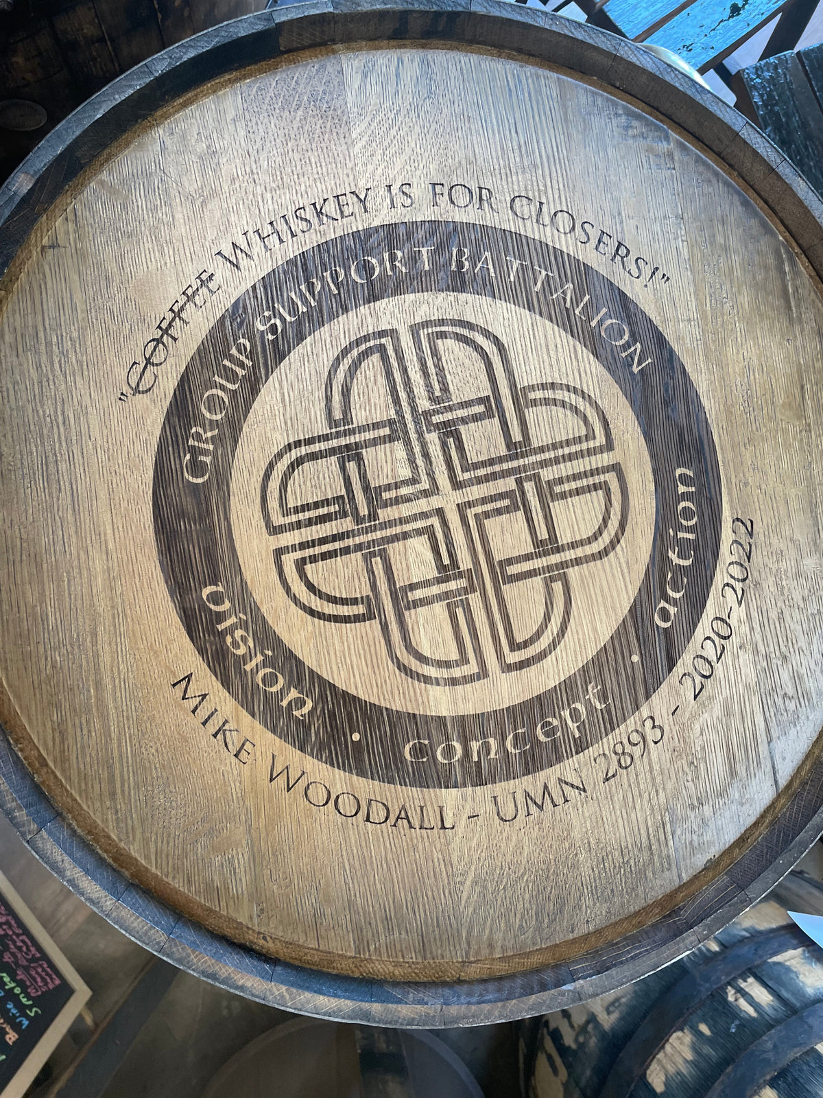 Open Face Whiskey Barrel Cabinet, photo 19 of 21