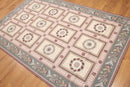 6x9 Beige Hand Woven 100% Wool French Needlepoint Aubusson Area rug